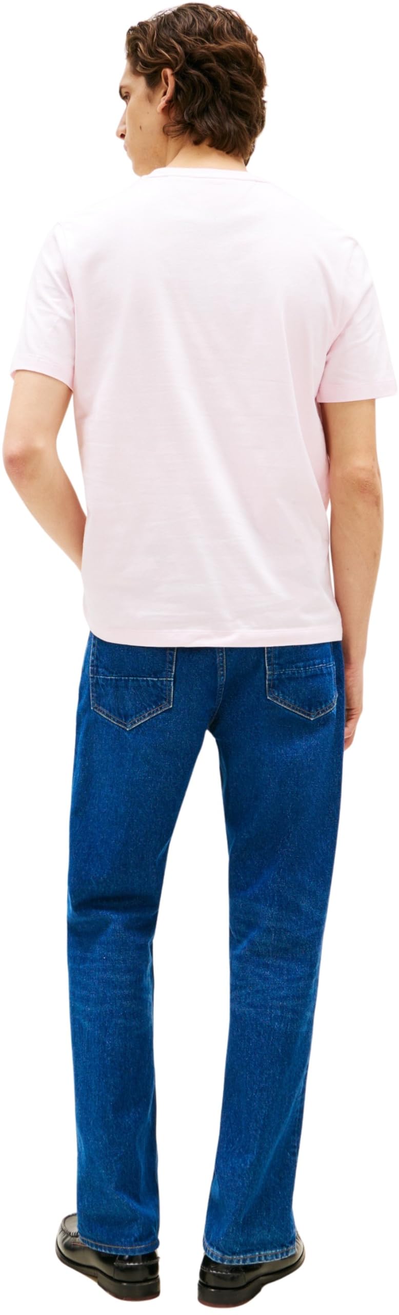 Tommy Hilfiger Herren T-Shirt Kurzarm Seasonal Solid Tee mit Rundhalsausschnitt, Rosa (Light Pink), M – Ansicht 2