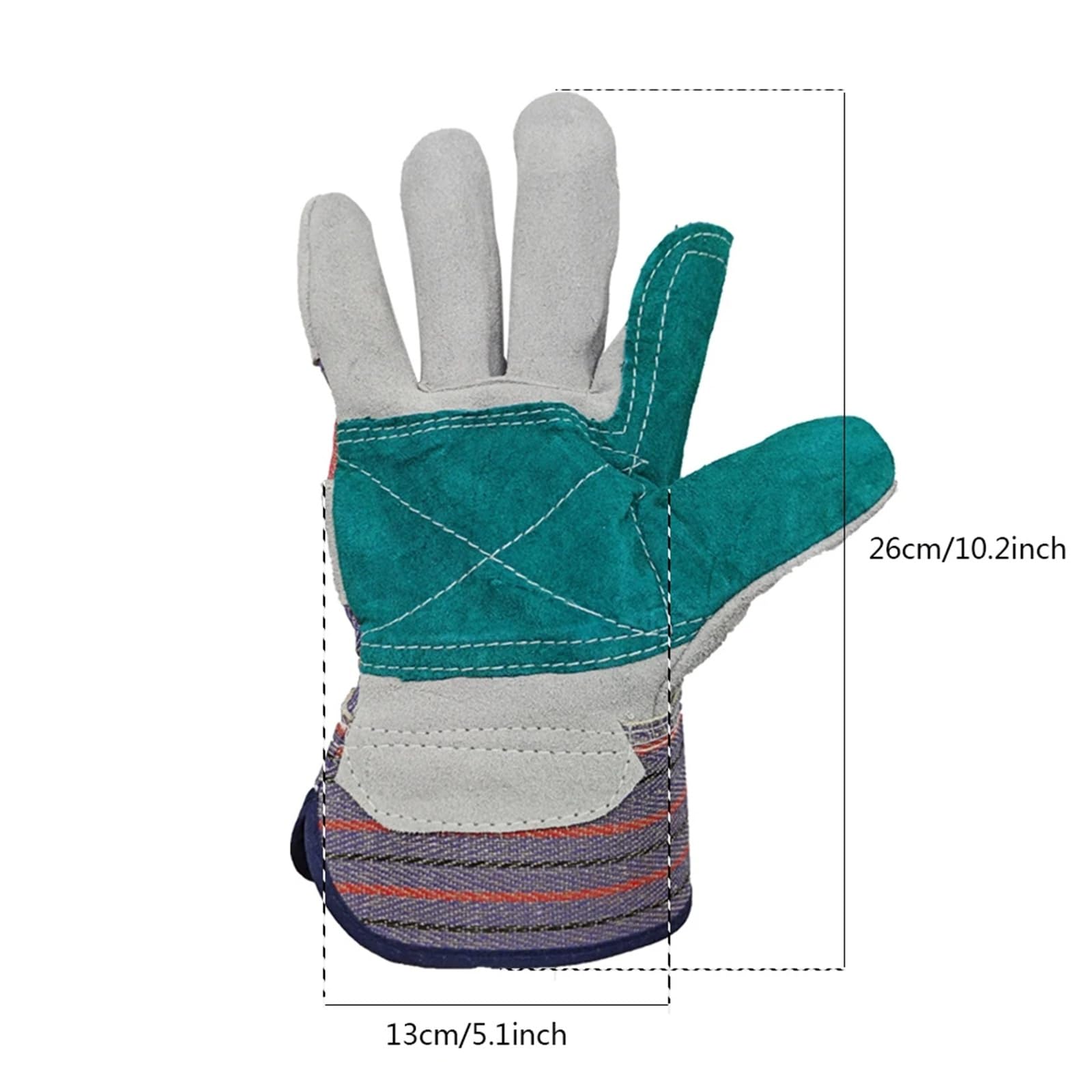 Genérico Compatible con guantes de soldadura de piel de vacuno 4244X.