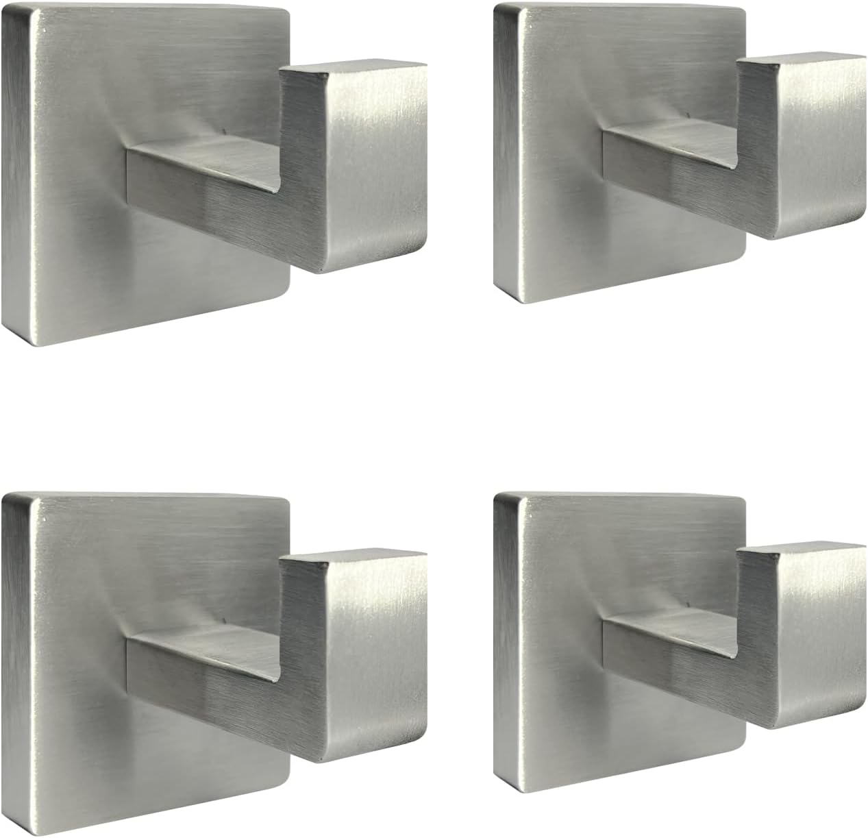 KONROBIN Towel Racks for Bathroom Bath Towel Hooks Brushed Nickel, 4 ...