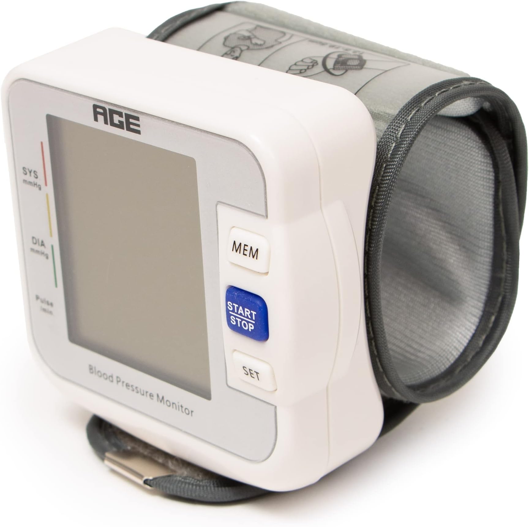 – Primacare Medical Supplies DS-8006 Wrist Blood Pressure Digital Heartbeat Monitor, BP Cuff Portable Plastic Case, Battery Operated, 2 Sets of 90 Memory