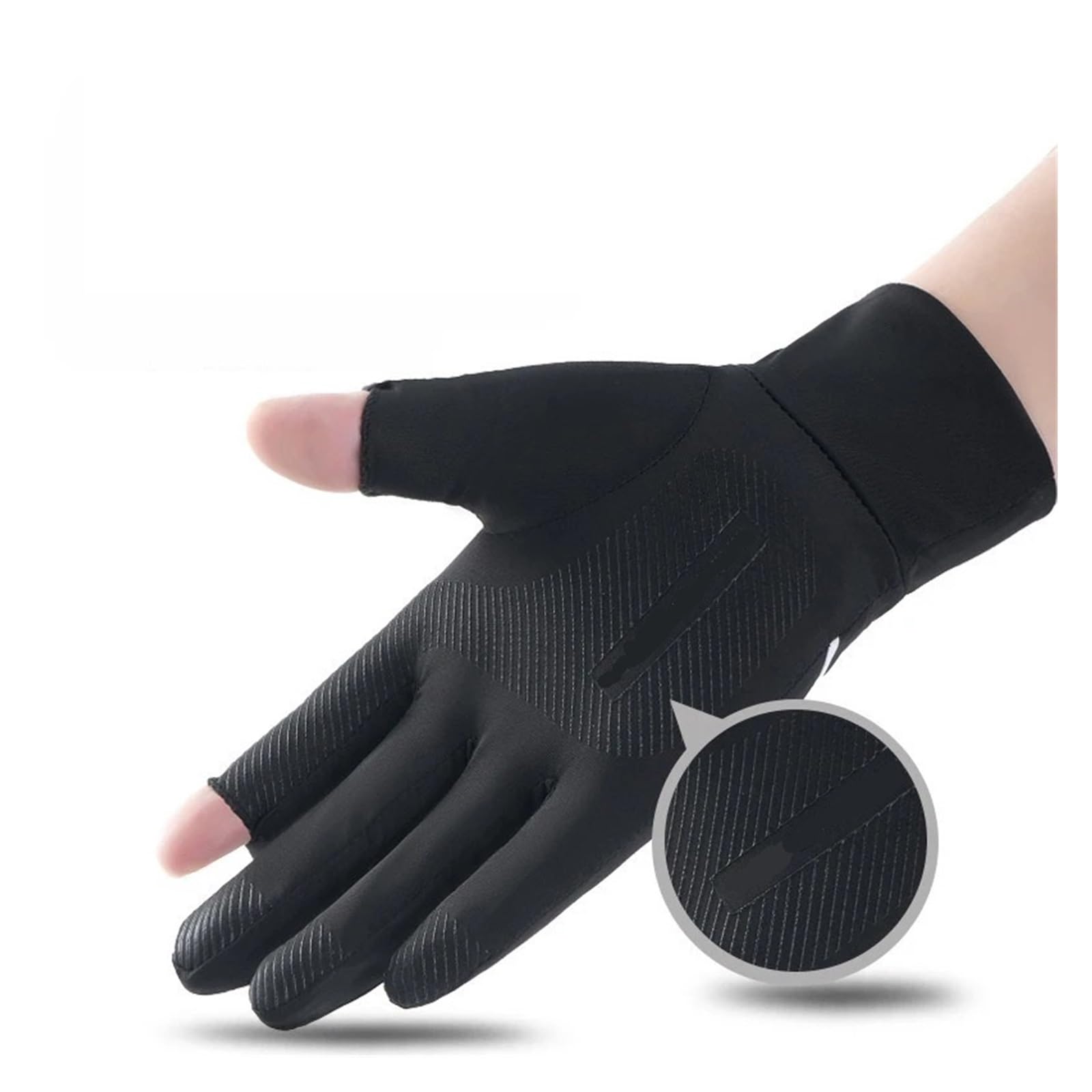Generico Guanti touchscreen a dito intero, guanti in seta ghiacciata con protezione solare for guida e ciclismo