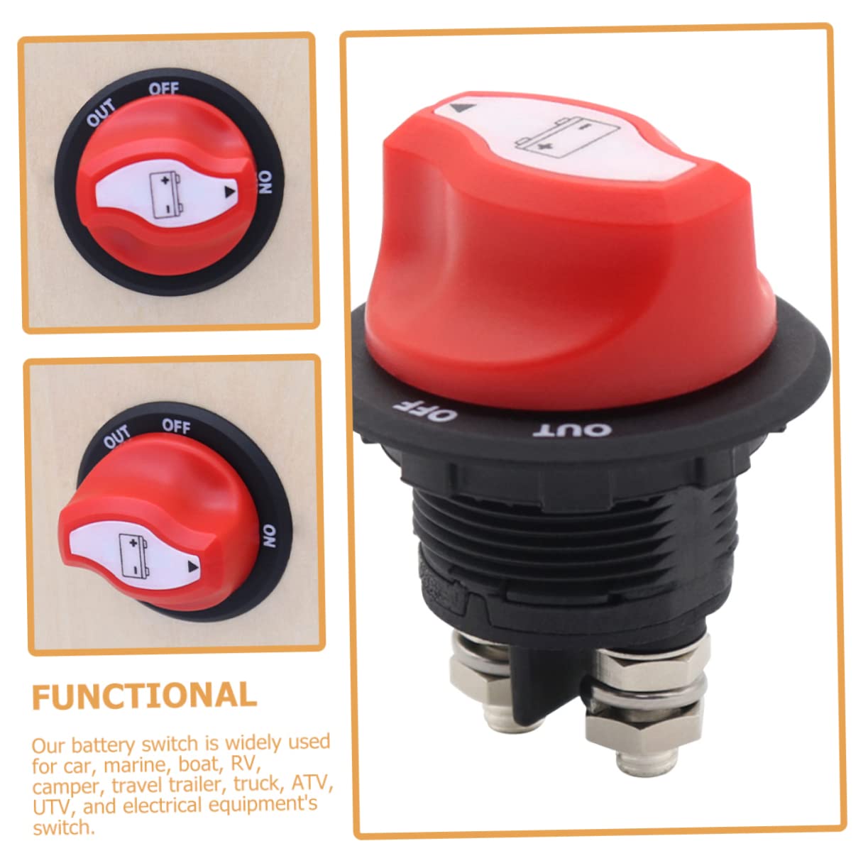 150a Battery Disconnect Switch Reliable Isolator for Rv Boat Utv and Material Simple Installation for Long-Term Use
