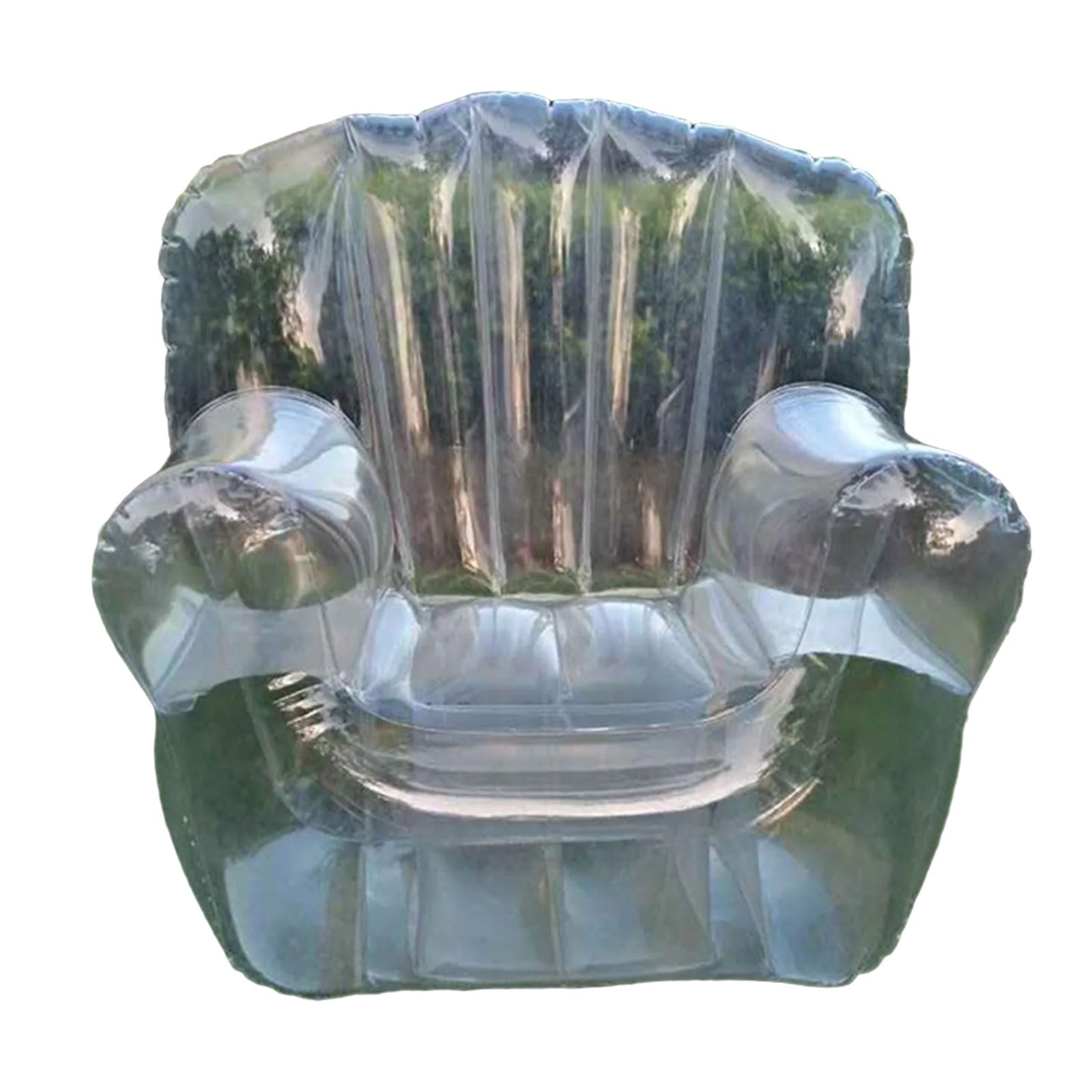 Beimus Ergonomic Clear Air Sofa Ideal for Home and Outdoor Activities Leak Inflatable Transparent Chair