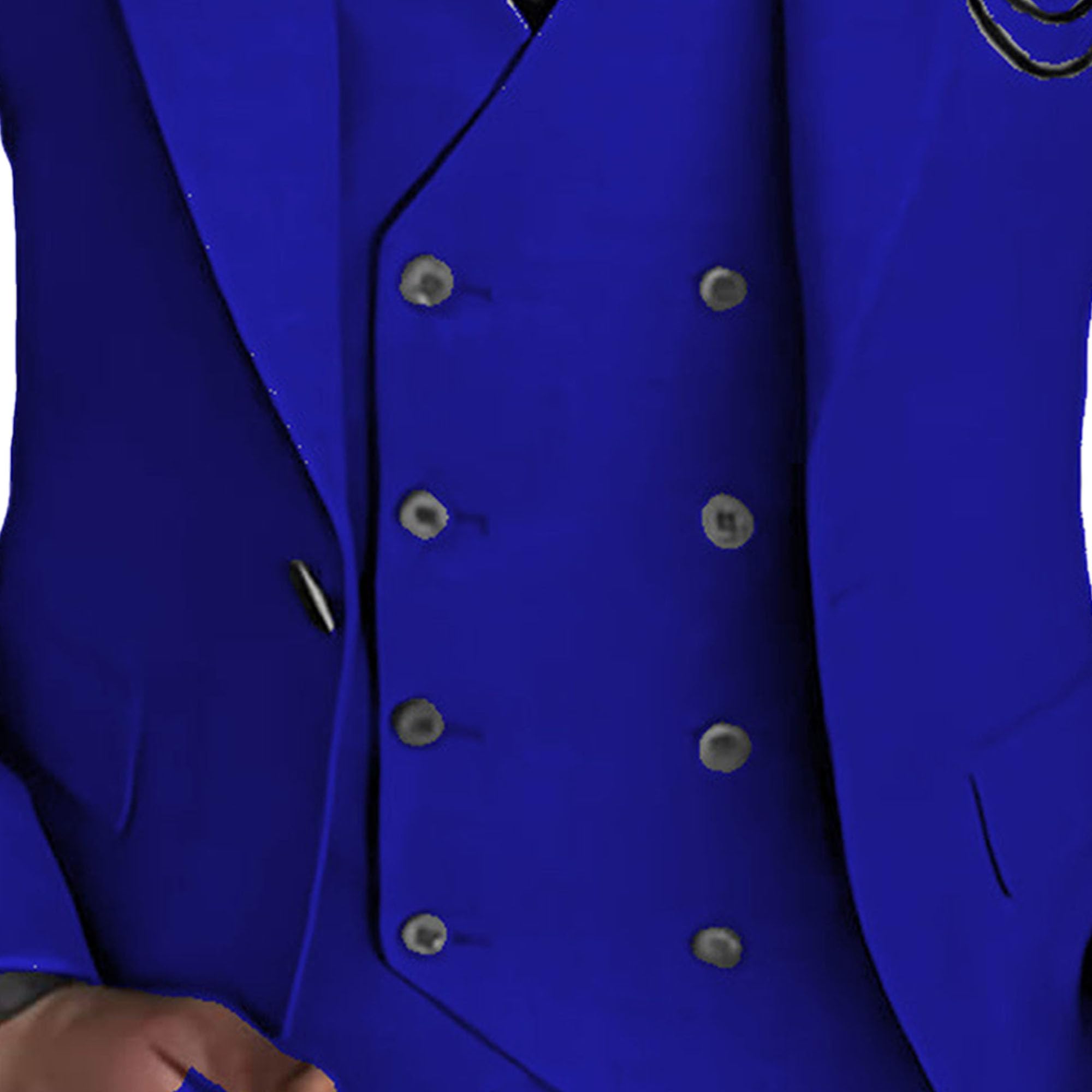 Abito elegante 3 pezzi per Uomo Set di Prom di Matrimonio a Doppio Petto 1 Fibbia Giacca Gilet Pantaloni Set Formale