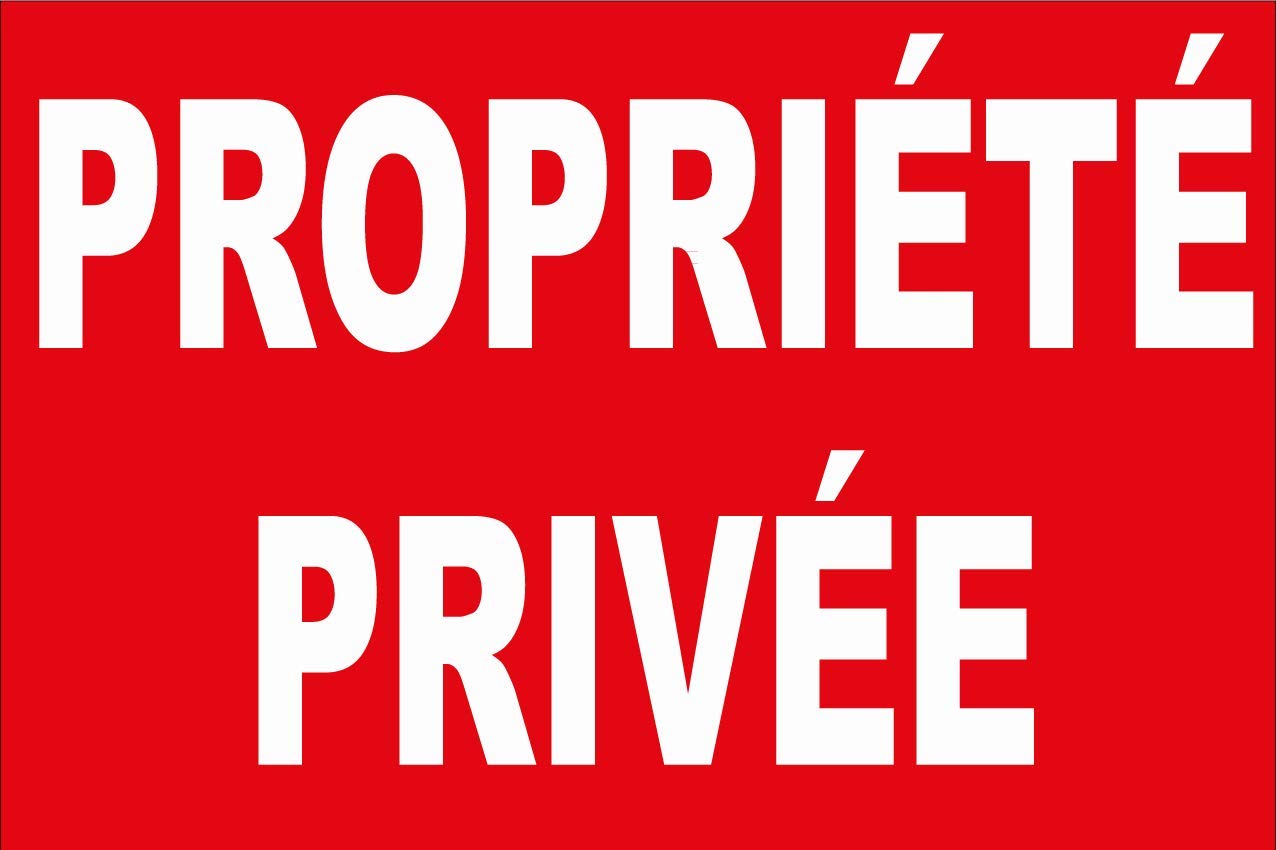 Panneau propriété privée en PVC de 5mm d'épaisseur 450x300mm