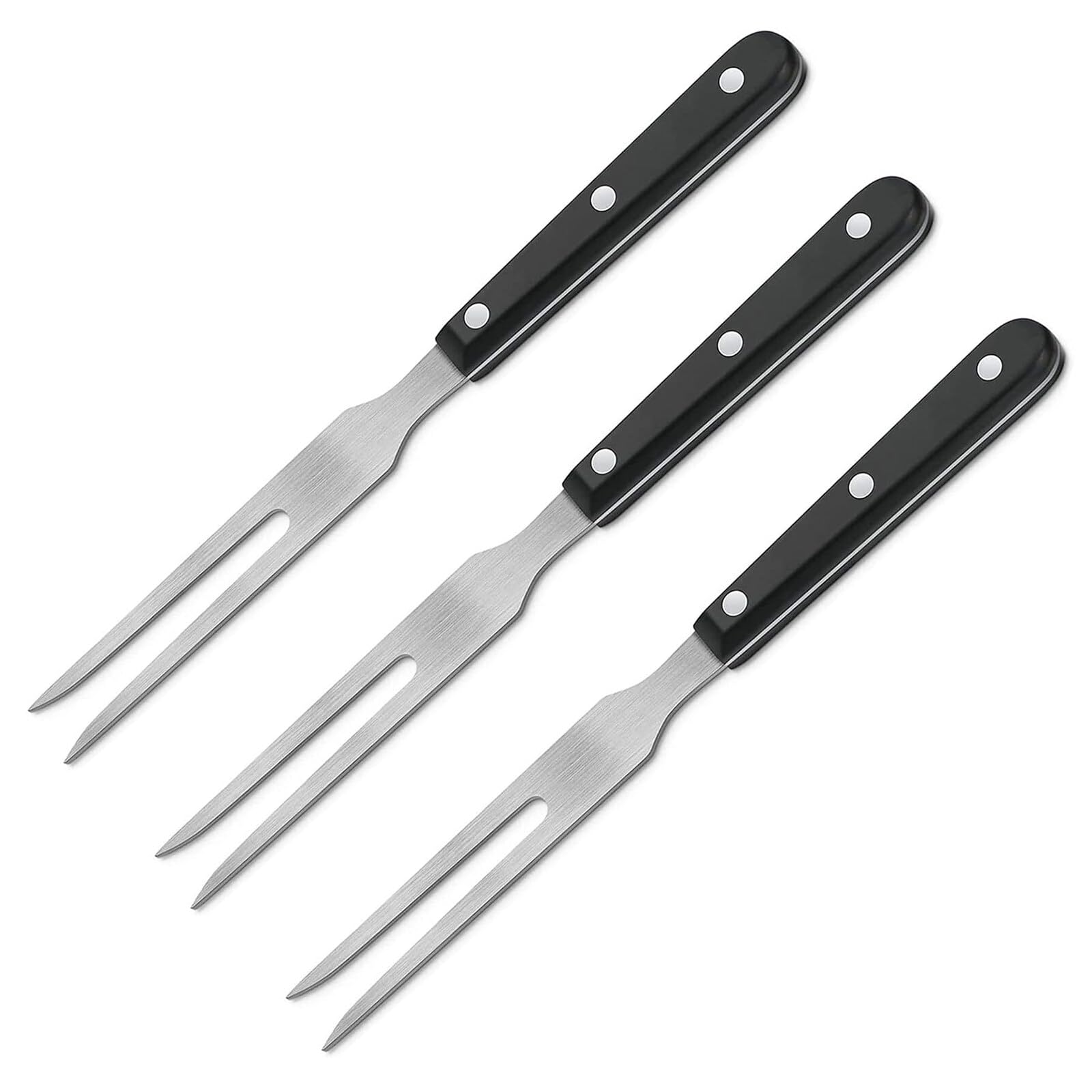 3 piezas Tenedor para Trinchar con Mango, Tenedores de Trinchar, Tenedores de Traste, Tenedor de Acero Inoxidable, Tenedor de Parrilla Barbacoa de 10.43 Pulgadas para Pavo Asado Fiesta