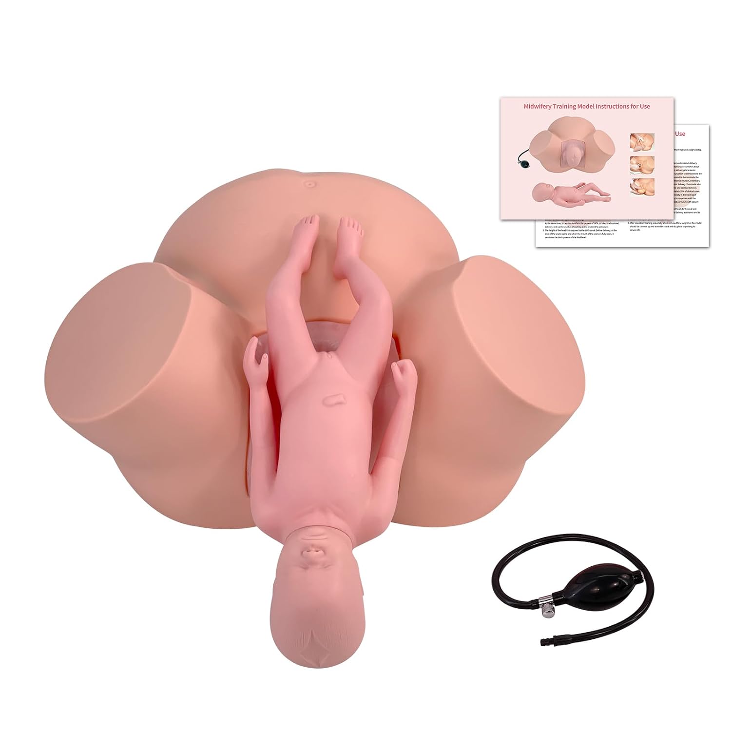 Birth Midwifery Training Model Simulator, Life Size Childbirth Demonstration Obstetrics Gynecology Normal Abnormal Fetal Positions Delivery Maternity Manikin for Teaching Medical