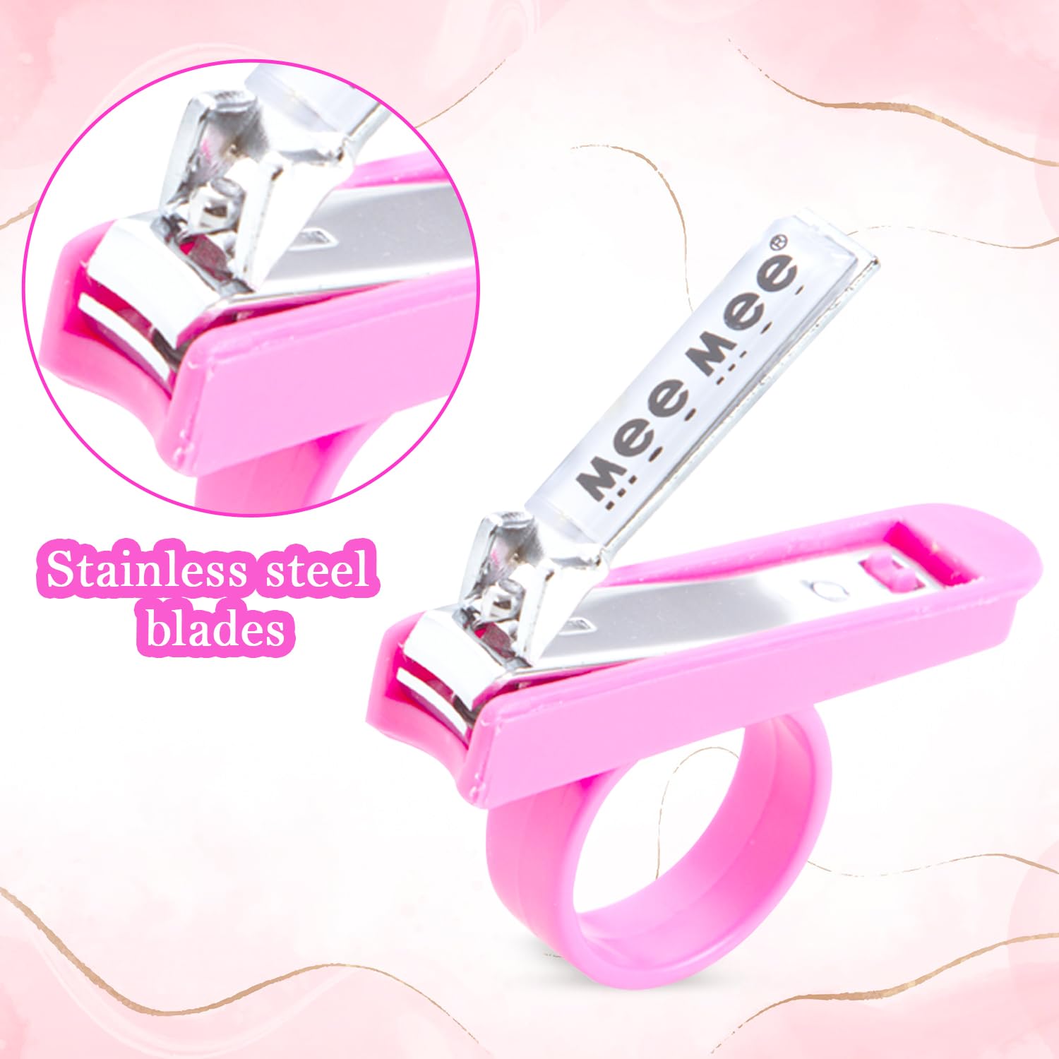 Mee Mee Gentle Nail Clipper (Pack of 2 - with Easy Grip, Pink) 3