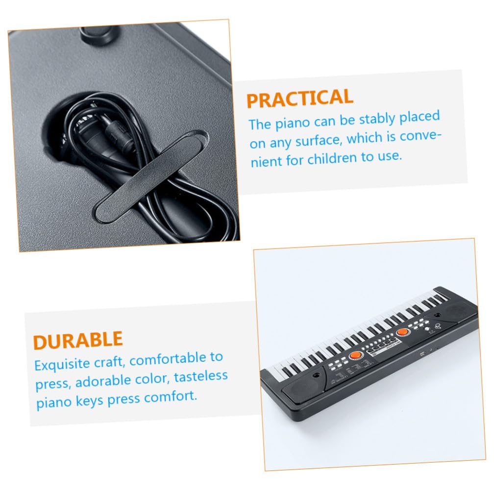 Didiseaon Pianola Elettronica per Bambini con 49 Tasti, Microfono Incluso, Tastiera Musicale Multifunzione in Plastica, Gioco Educativo per Compleanno e Natale