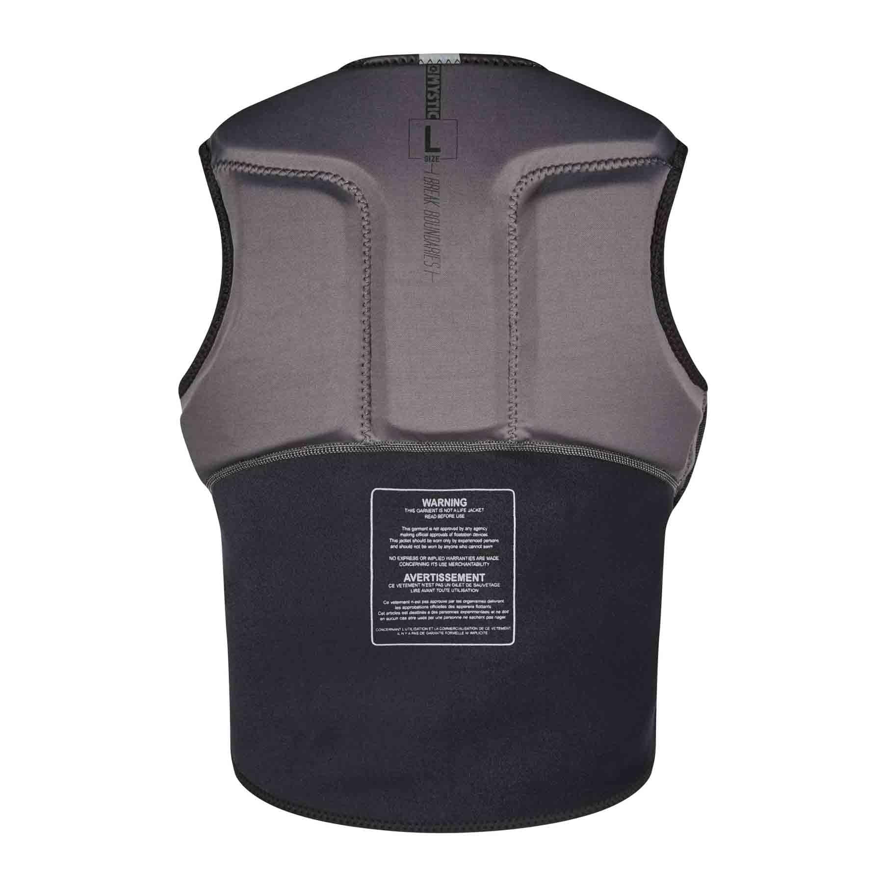 Mystic 2023 Block Kite Surfing Front-Zip Impact Vest - Grey