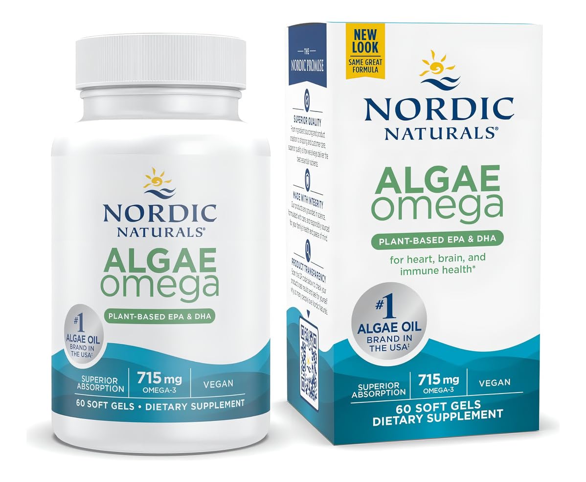 Algae Omega, Eye Health, Heart And Optimal Wellness, 60 Soft Gels