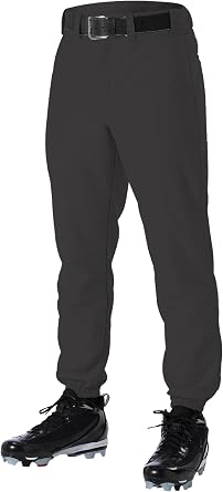 Alleson Athletic Boys Elastic Bottom Baseball Pants Classic Fit, Durable Fabric, and Secure Waistband