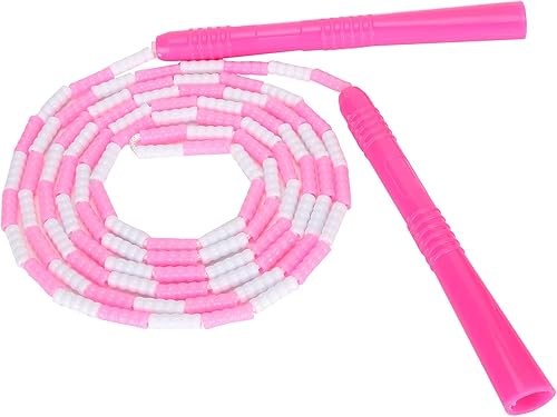 Zerodis Jump Rope with Beaded Segments Ergonomic Handle, Lightweight Skipping Rope for Fitness, Boxing and Cardio Training, Anti Slip Rotation for