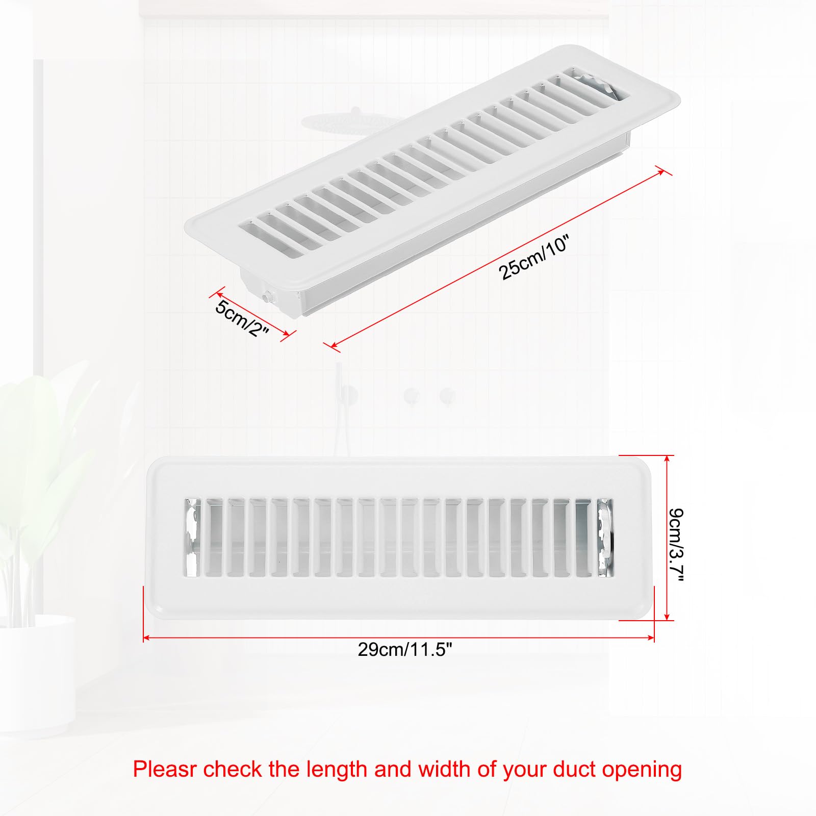 PATIKIL 10 x 2 Inch Floor Register - Image 2