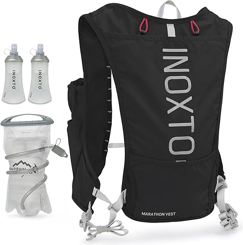 Miniatura 1 de INOXTO Mochila de hidratación para correr, ligera, aislada, con bolsa de agua de 1.5 L, mochila para senderismo, senderismo, correr, ciclismo,