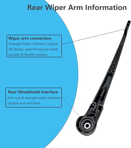 Miniatura 5 de Brazo y cuchilla de limpiaparabrisas trasero de repuesto para Honda Pilot 2009-2015 Brazo y hoja del limpiaparabrisas trasero, estilo original de