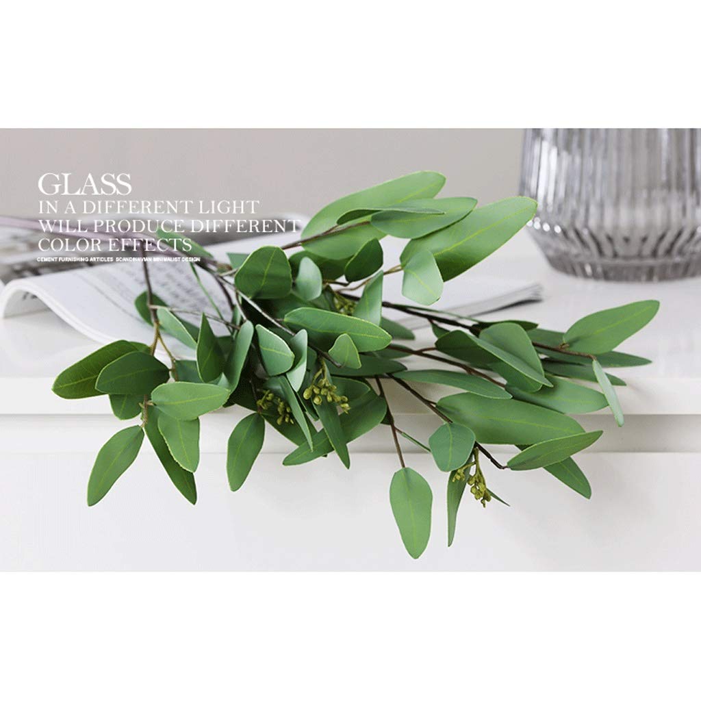 Eucalyptus sztuczne kwiaty z oddziałów owocowych domowe dekoracje domu salon stół kreatywny kwiat wazon ozdoby kwiatowe (Color : A)