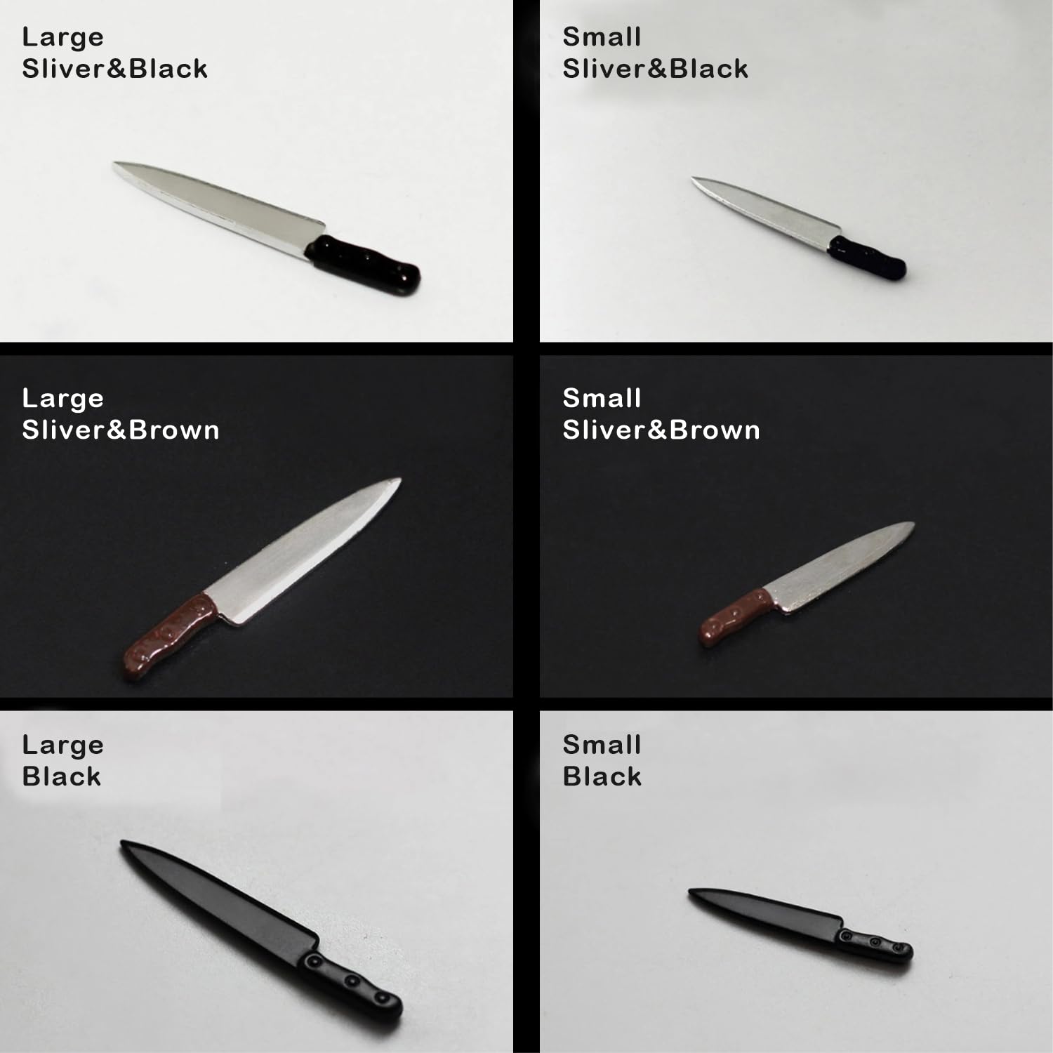 Amazon.co.jp: ミニチュアクッキングナイフ、メタルナイフ、ドール