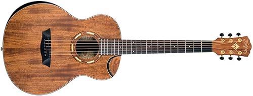 Miniatura 2 de Washburn Comfort G-Mini 55 Koa - Guitarra acústica tamaño viaje, natural