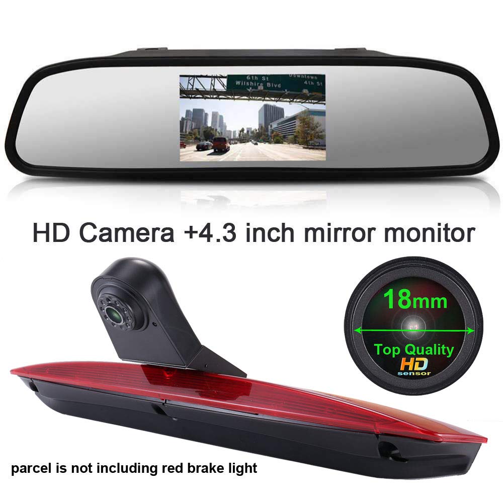 Kit Caméra De Recul Ford Transit 2012-2016 - Ecran LCD 7" - Feu Stop Integré - Vision Nuit 170° - IP67