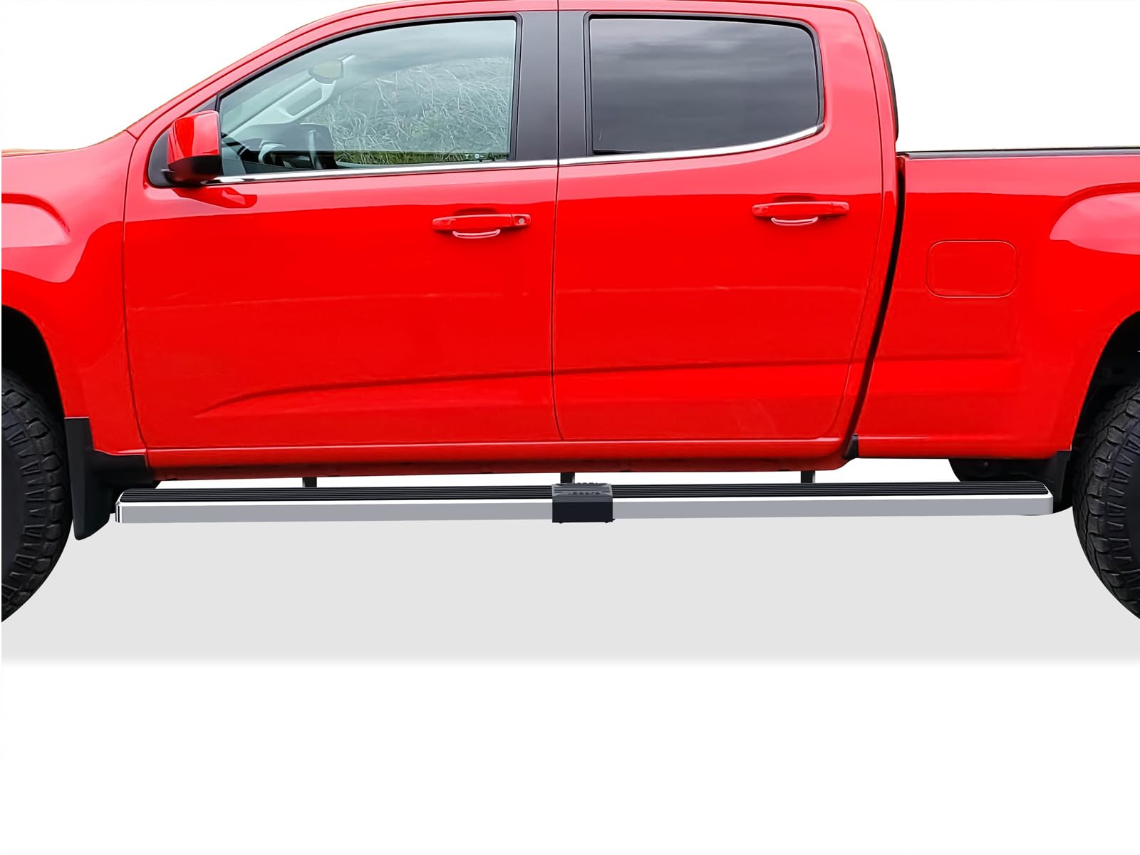 APS (Polished 304 Stainless Steel 5in Wheel to Wheel Running Boards Nerf Bars Side Steps Compatible with Chevy Colorado GMC Canyon 2015-2025 Crew Cab 6ft Bed