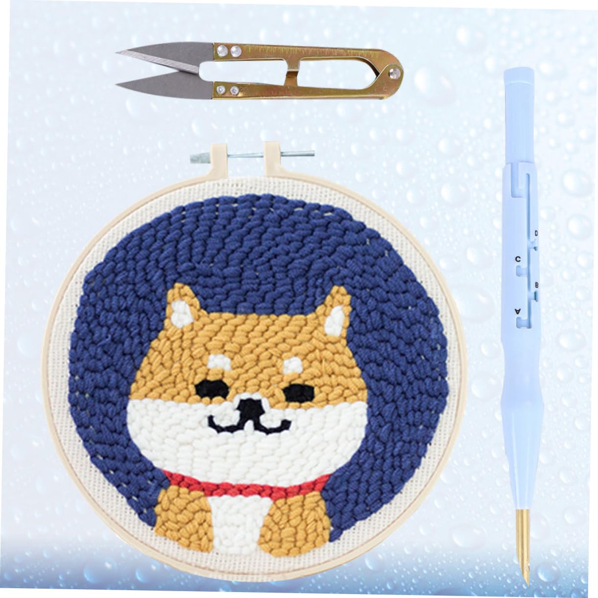 Tofficu 2sätze Punch Needle Embroidery Für Junge Mädchen Runde Stoffbasis Inklusive Buntem Garn Schere Und Zubehör Für Kreative Handarbeiten Geeignet Für Zuhause Und Bastelprojekte