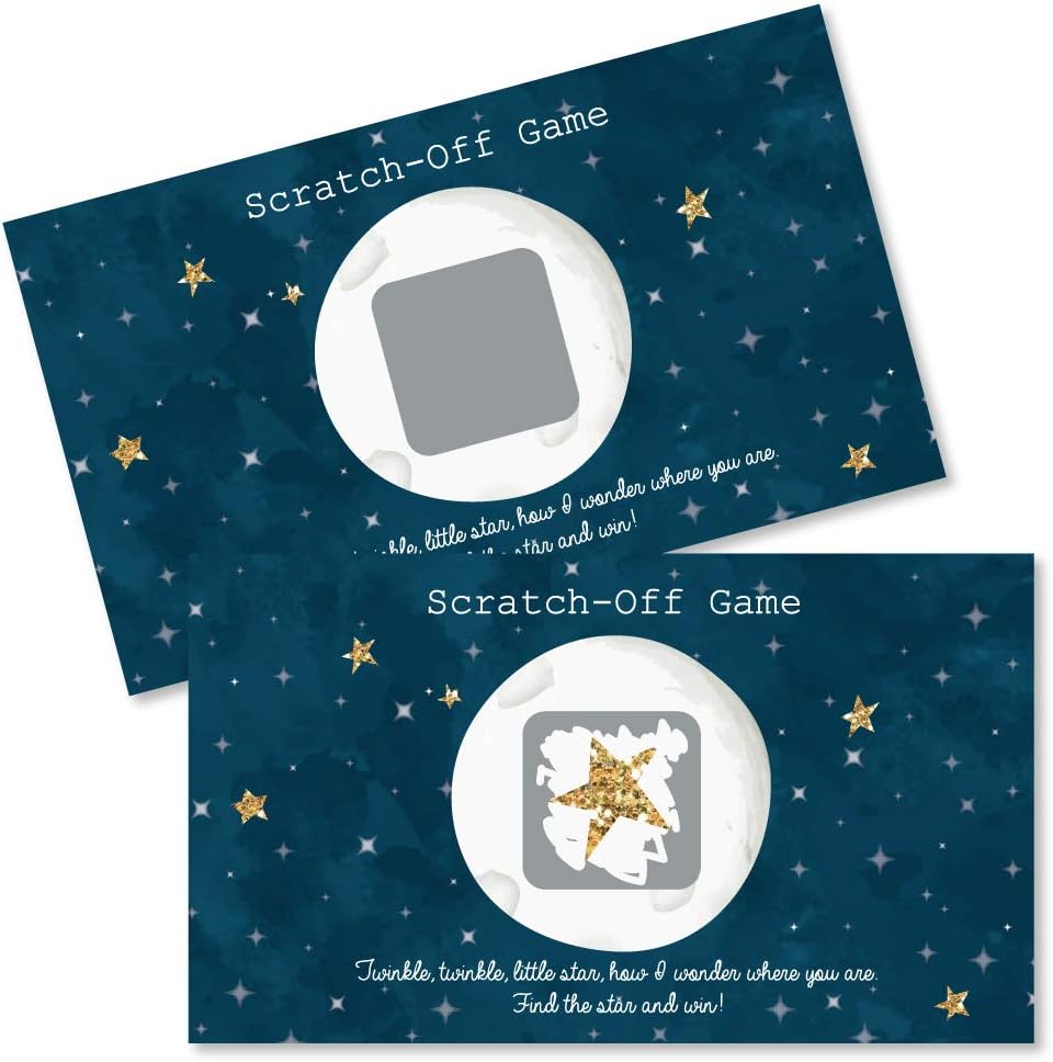 Big Dot of HappinessTwinkle Twinkle Little Star - Baby Shower or Birthday Party Game Scratch Off Cards - 22 Count