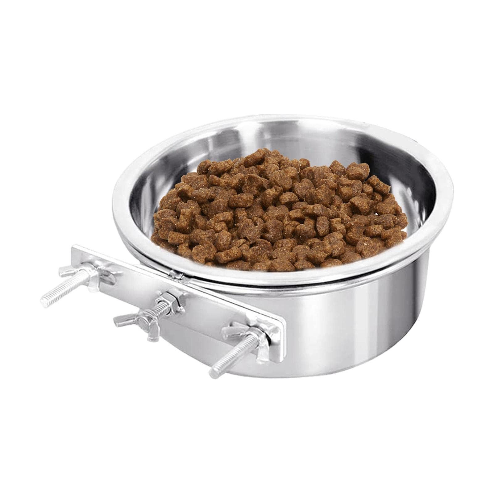 Stainless Steel Hanging Pet Bowl for Crate Cage Food and Water Feeder for Dogs Cats Parrots Birds (M: 14 * 5.5cm/5.51 * 2.17inch)