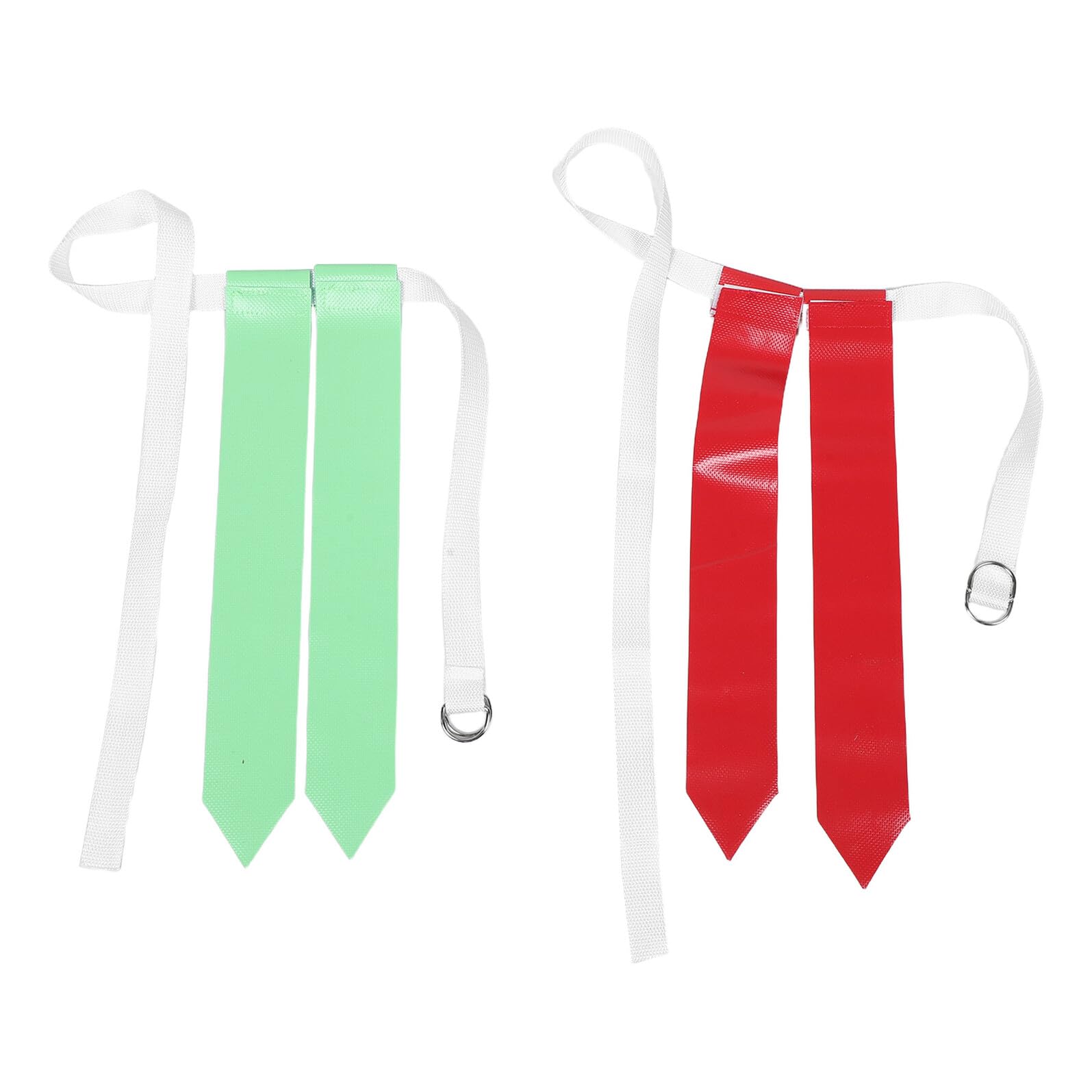 14 Pezzi Set 14 Cinture Regolabili da Flag Football in PVC con Bandiere Rosse e Verdi per Allenamento e Giochi di Squadra, Attrezzatura Sportiva per Giovani e Adulti, Cintura