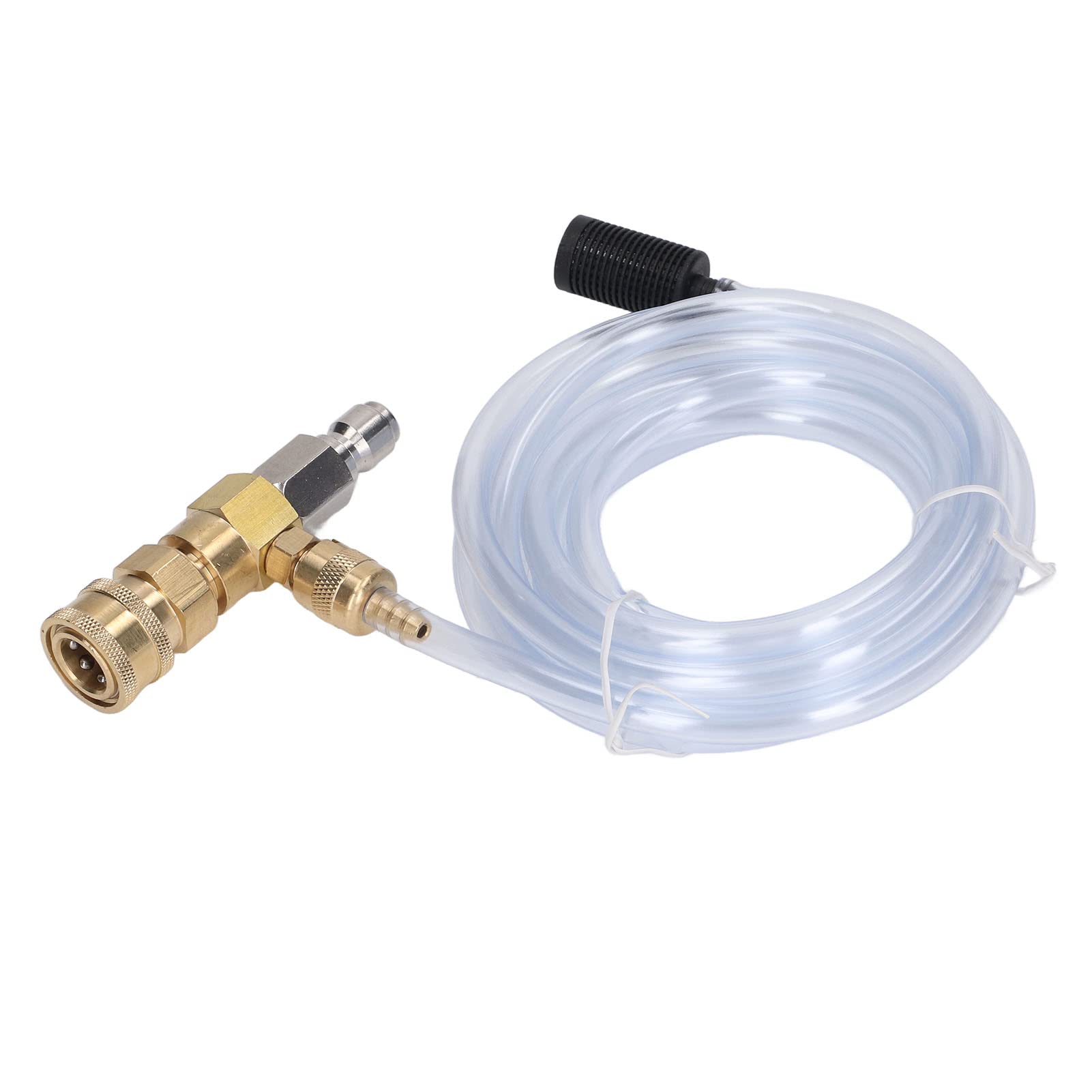2 Unids Inyector Químico para Lavadora a Presión 5000PSI, Latón Inoxidable Ajustable con Tubo 9.8ft, Ideal para Detergentes, Uso Profesional y Doméstico