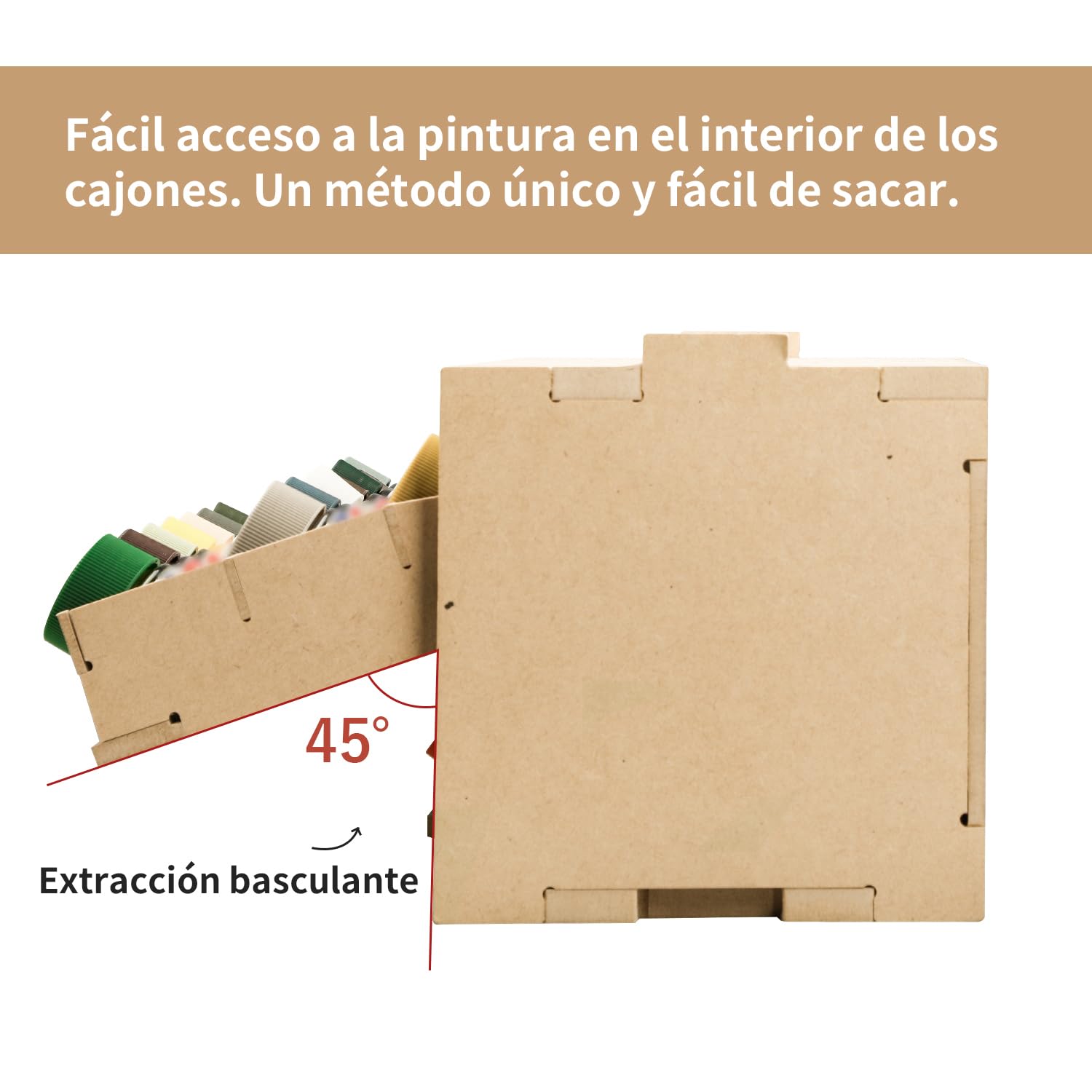 Organizador de pintura de plástico para 50 pinturas, almacenamiento extraíble con material MDF, herramientas de modelo, adecuado para 10 ml Tamiya/Mr.Hobby y juego de pintura en miniatura GK8