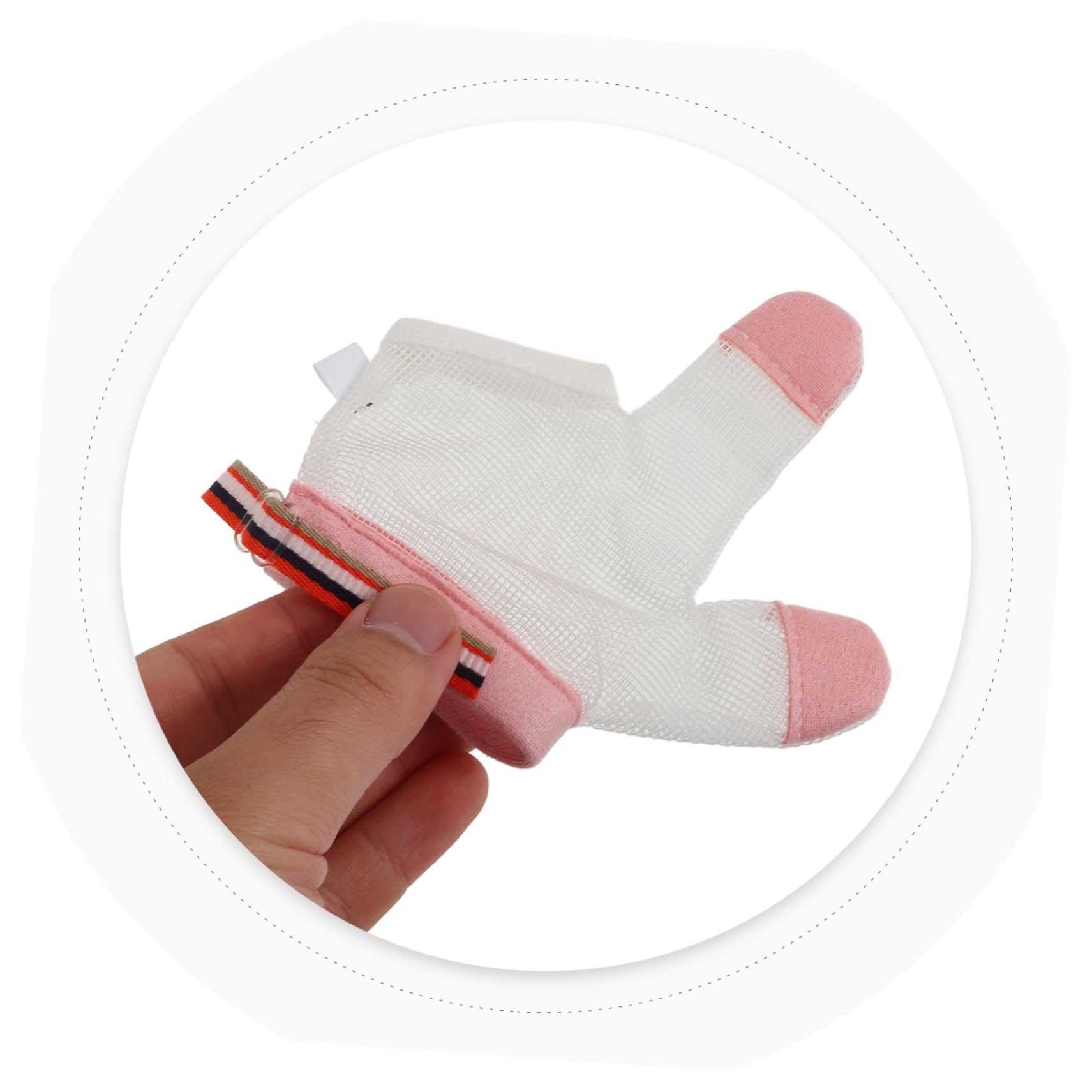 Abaodam 10 Pares guantes anti mordeduras Guante anti chuparse el dedo guante protector bebe tapón para chuparse el dedo protector de pulgar para niños protector para chuparse el dedo nylon