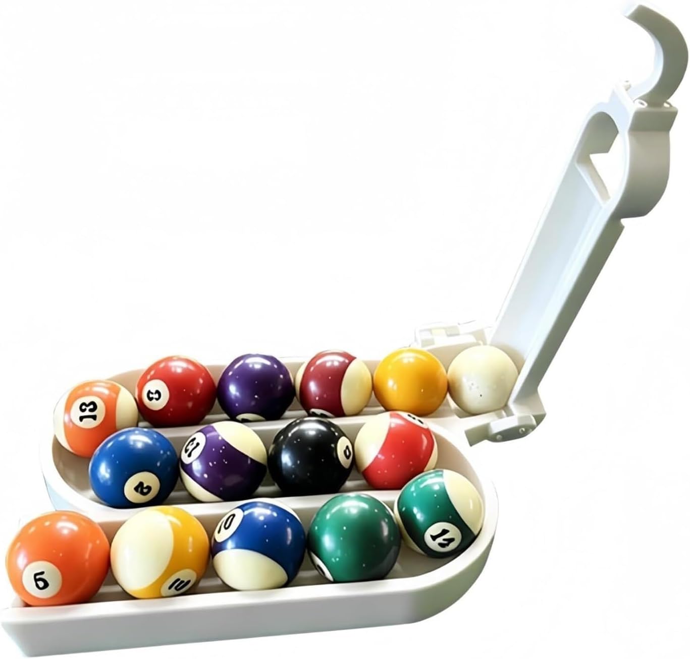 15-Ball Billiards Practice Rack ，Precision Pool Ball Trainer | Billiards Training Rack , One-Touch Ejection,Push-Out Mechanism, For Accuracy & Cue Control & Consistent Practice