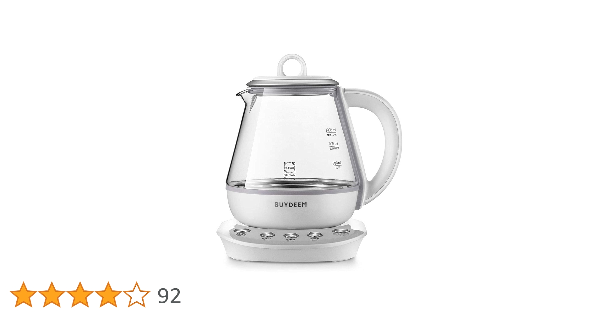 Amazon | BUYDEEM 薬膳ティーポット 1.0L 95101 ホワイト