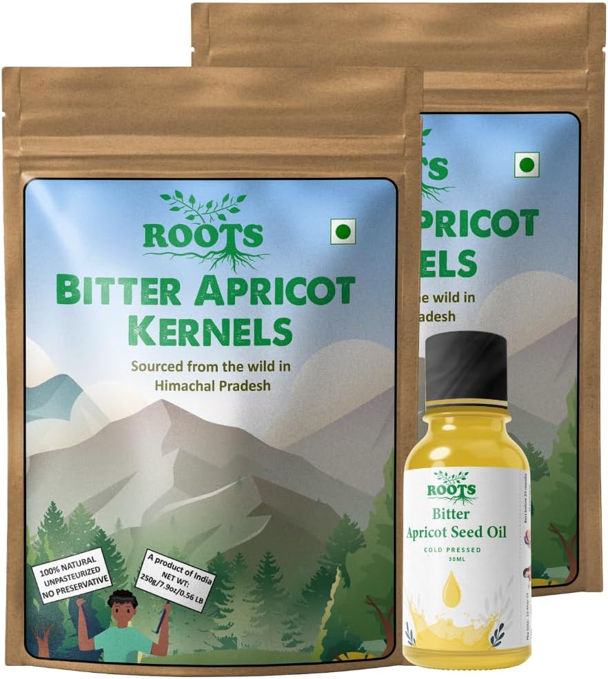 Bitter Apricot Combos (Apricot kernels (500g) +oil (40ml))