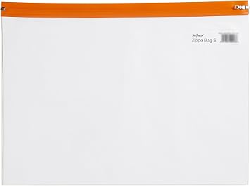 Snopake A4 Plus Zippa-Bag ‘S’ Classic with Write-On Label [Pack of 5] 370 x 260 mm – Transparent/Assorted Zip Strips [Ref: 12814]