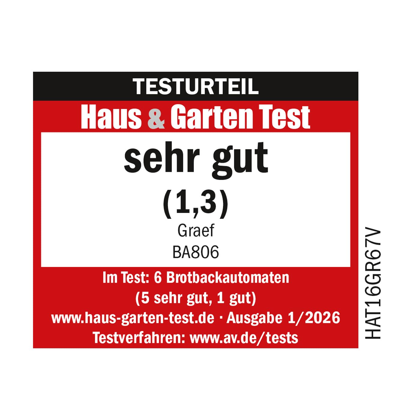 GRAEF Machine à pain BA806, machine à pain avec 36 programmes, 500g ou 750g de pain, fonction maintien au chaud 60 min, temps de levée réglable, 3 niveaux de brunissage