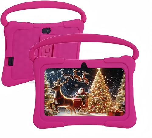 Tableta para niños, tableta Android de 7 pulgadas, 32 GB+ROM 512 GB expandible, tableta con procesador de cuatro núcleos con funda a prueba de