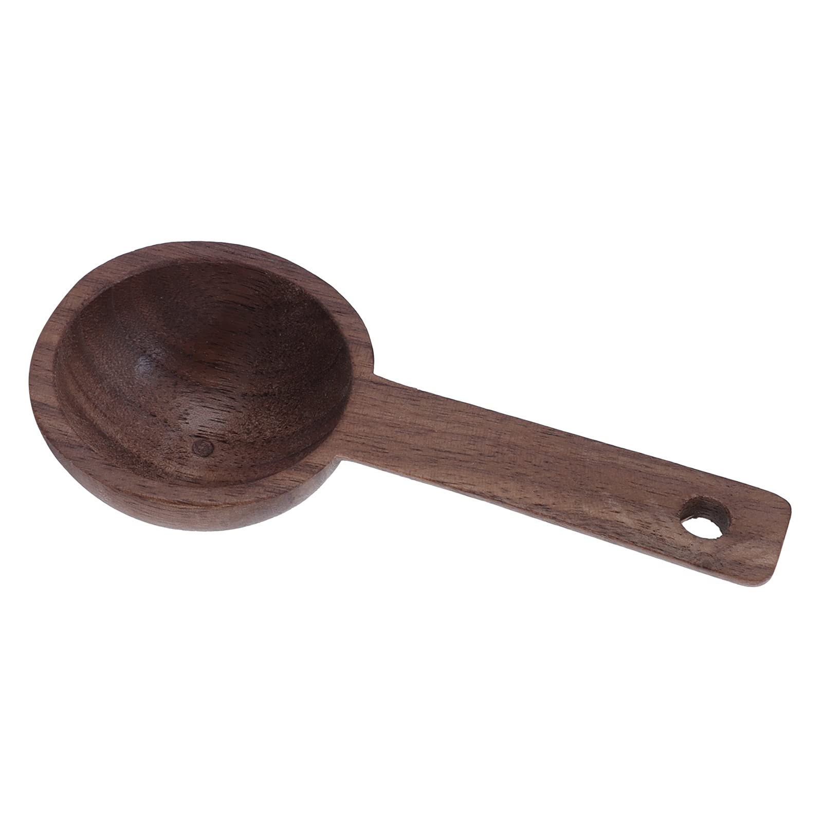 Cocoarm Łyżka Do Kawy Drewniana Miarka Styl Orzechowy 108 X 46 Mm Do Kawy Herbata Cukier Mąka Przyprawy Biuro w Domu Użytku w Podróży Gładki Kształt Kompaktowe Akcesoria ((1 sprzedany) Orzech nr 2,