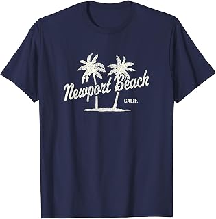 Newport Beach California Vintage 70s Palm Trees Graphic T-Shirt