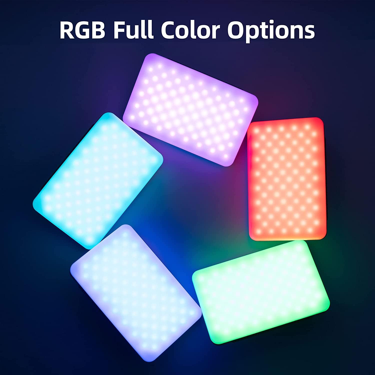 VILTROX RGB Pannello LED Luce Fotocamera Dimmerabile 2800K-6800K per Fotografia YouTube Tiktok(Controllo Bluetooth, Batteria Ricaricabile 2200 mAh)