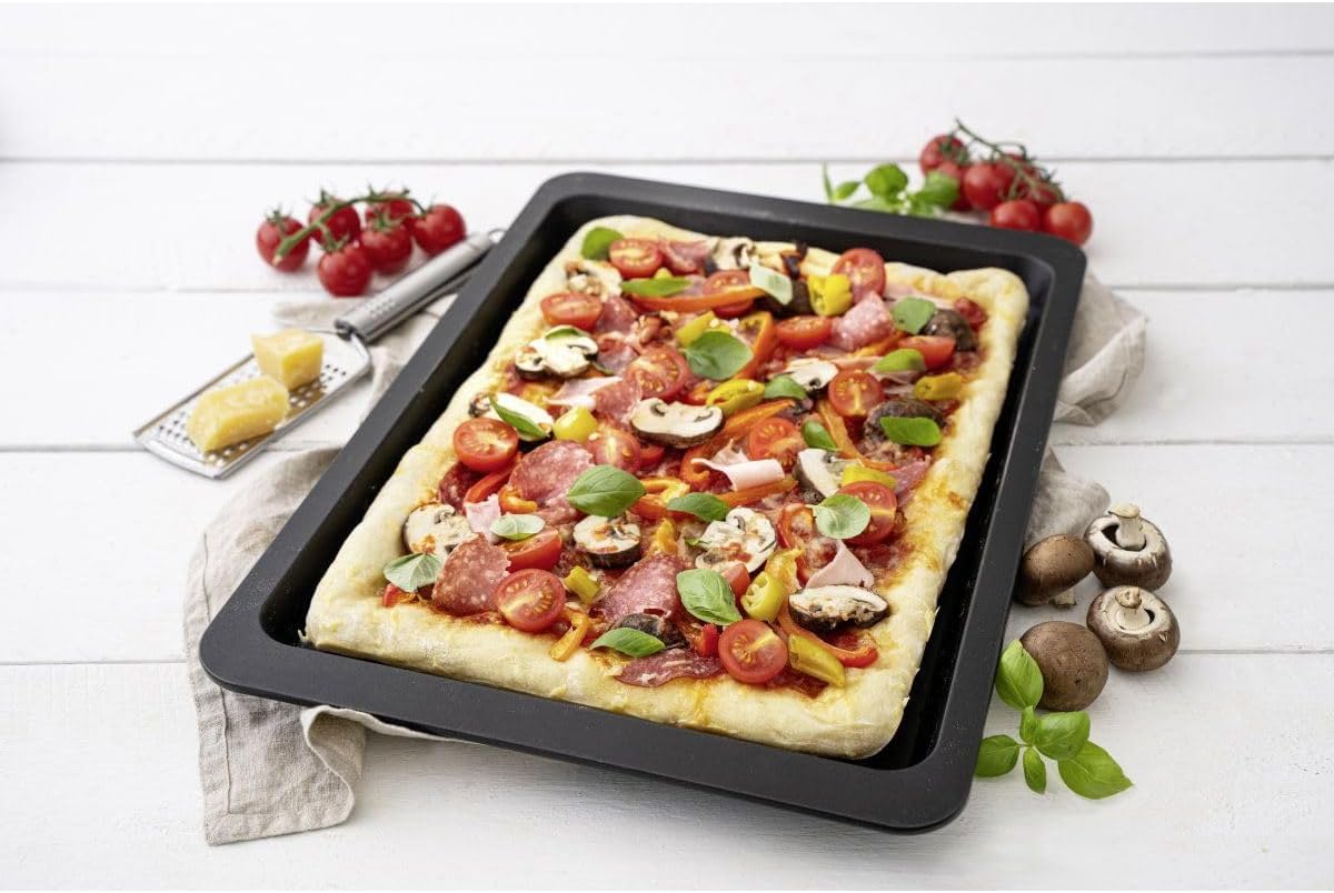 Zenker "Special Countries" Pizza Tray, Black, 16.54 x 11.42 x 0.98"