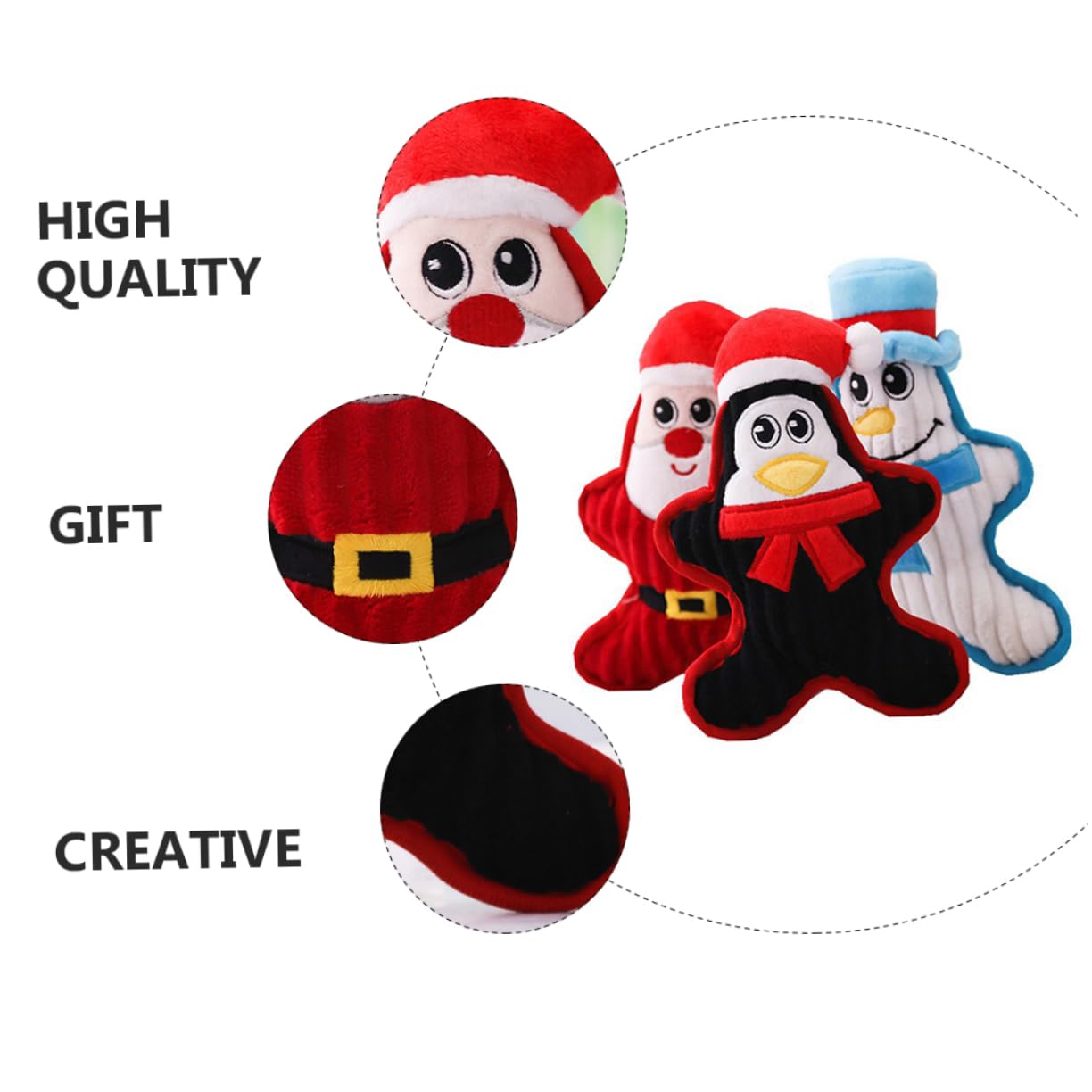 FRCOLOR 9stücke Teiliges Weihnachts-kauspielzeug Für Hunde Strapazierfähiges Plüschspielzeug Mit Zahnreinigungseffekt Für Training Und Spielspaß Fördert Die Intelligenz Und