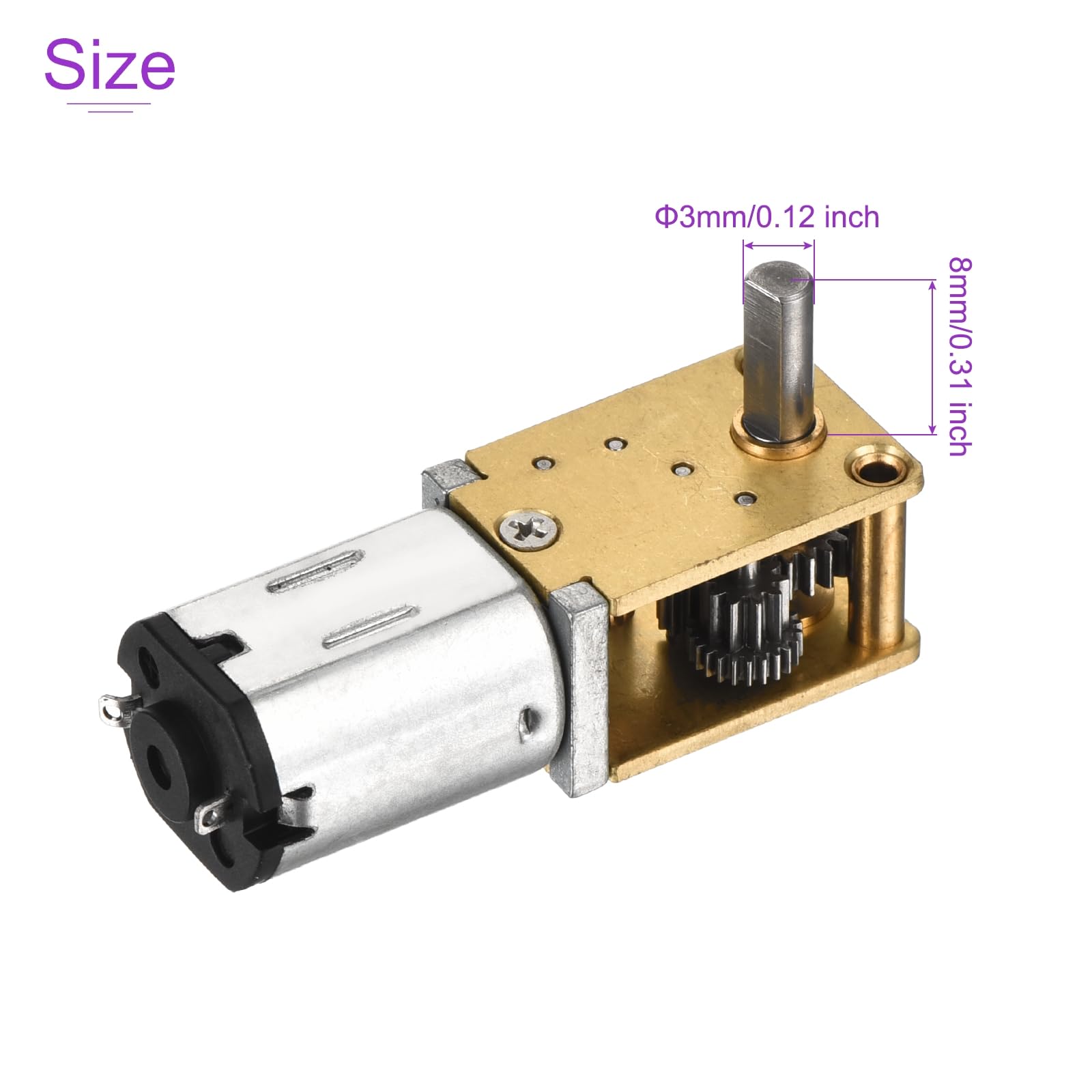 DMiotech 6V 26RPM Rated Torque 1.59 Output Shaft Length 8mm Micro DC Speed Reduction Motor Mini Metal Gearbox Motor for RC Car Robot Model DIY RC Toys Engine - Image 3