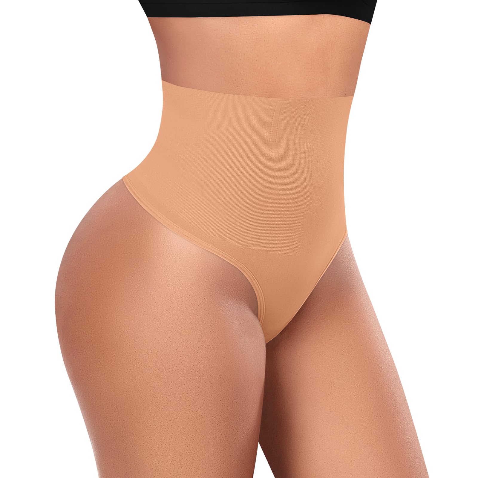 Werena Tummy Control Thong Shapewear for Women High Waisted Body Shaper Panties Shaping Thong Girdle Underwear