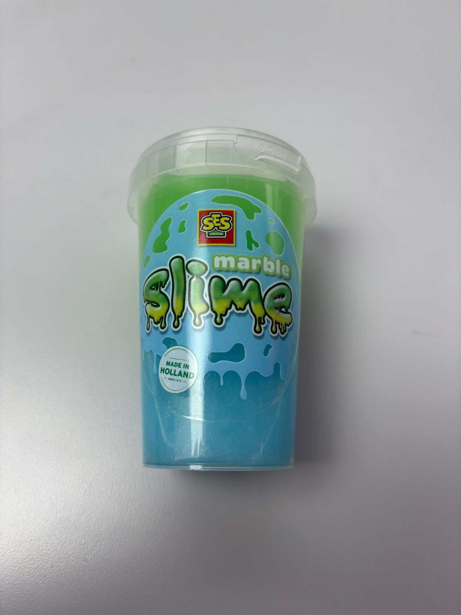 SES Creative Slime De Mármol Azul Y Rosa – 200 Gramos Listos Para Usar, Dos Colores En Un Bote, Lavable, Seguro Para Niños, Fabricado En Holanda
