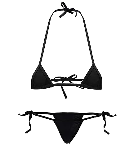 SPORCLO Cute Sexy Anime Lingerie Bra and Panty Set Lolita Cosplay Micro Underwear Suit Kawaii for Women - Black-3