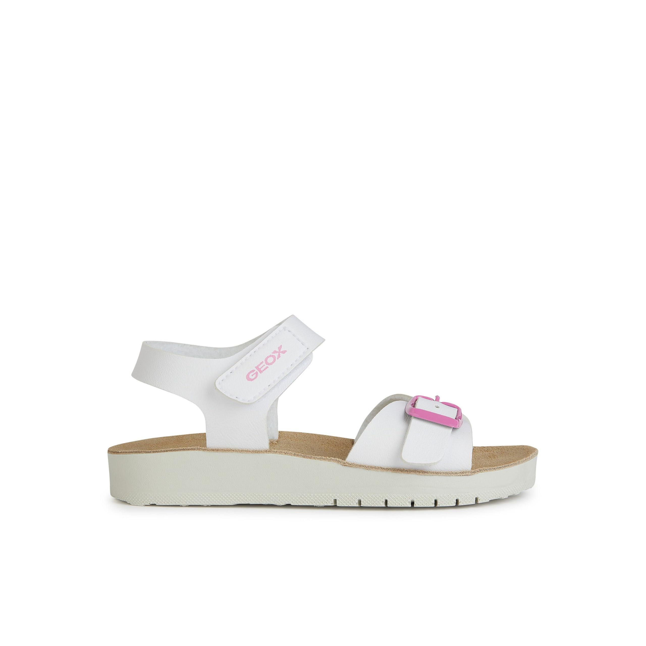 Geox Girls J Costarei Gi Sandal, White, 11.5 UK Child