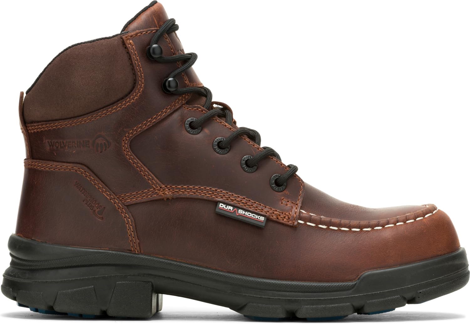 WOLVERINE DuraShocks Icon - Botas de trabajo para hombre, puntera compuesta, EH, WP, antideslizante, 6 pulgadas