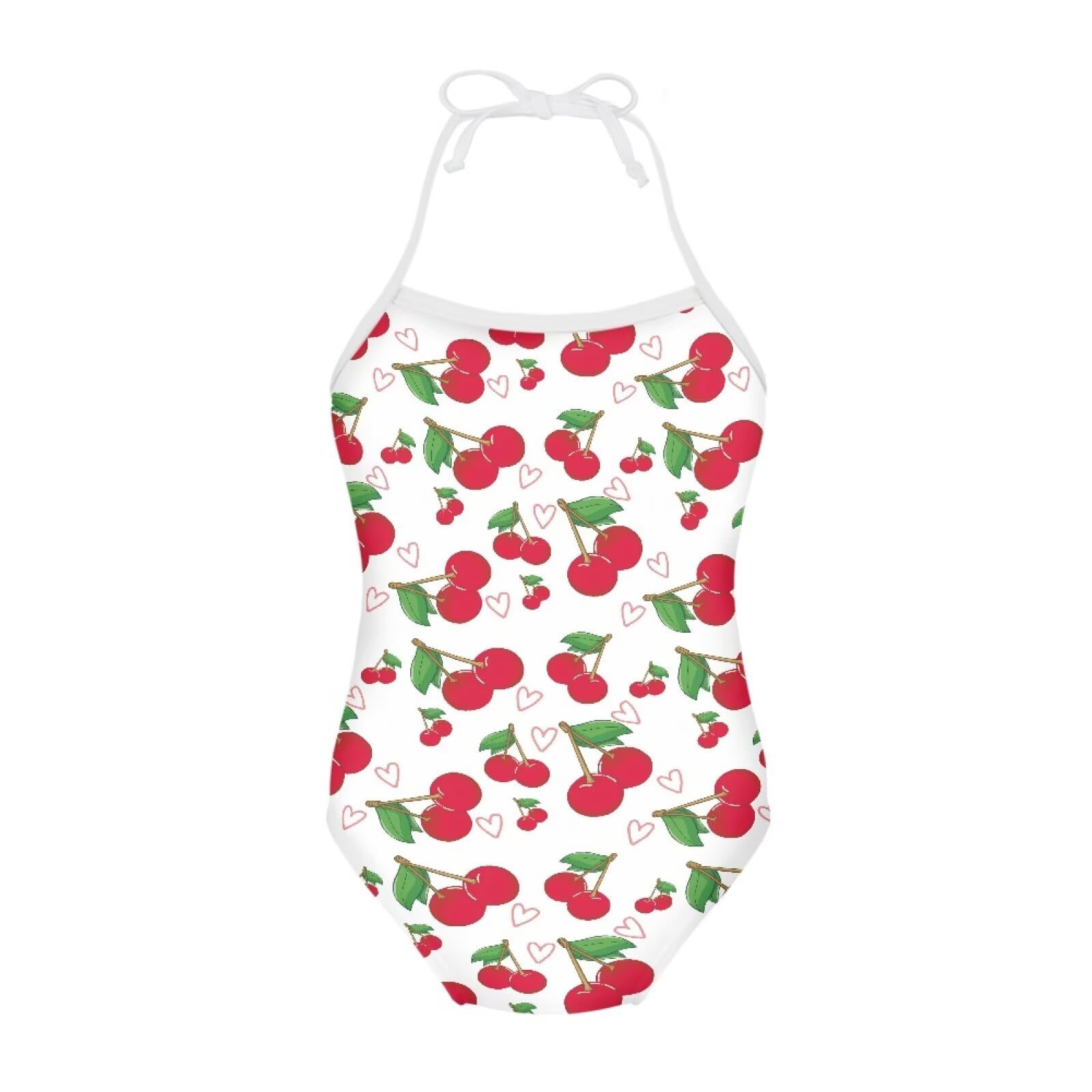 Girls One Piece Swimsuit Beach Bathing Suit Toddler Floral Halter Straps Swimwear for 1-10 Years